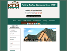 Tablet Screenshot of ktmroofing.com